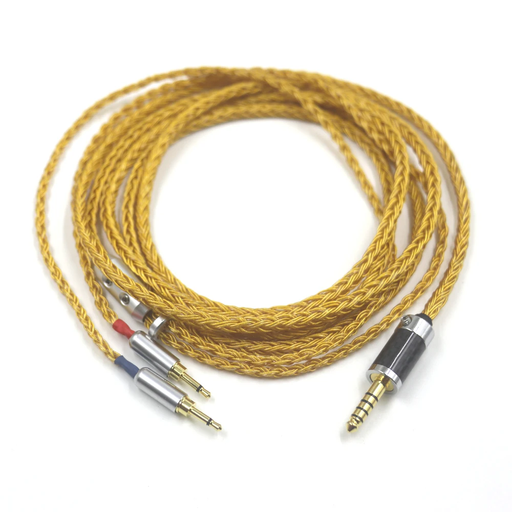 Auriculares chapados en oro de 16 núcleos, Cable de equilibrio XLR/3,5/4,4mm para Sonus Faber PRYMA Sivga Oriole SV021 1MORE H1707 Monolith M1060C