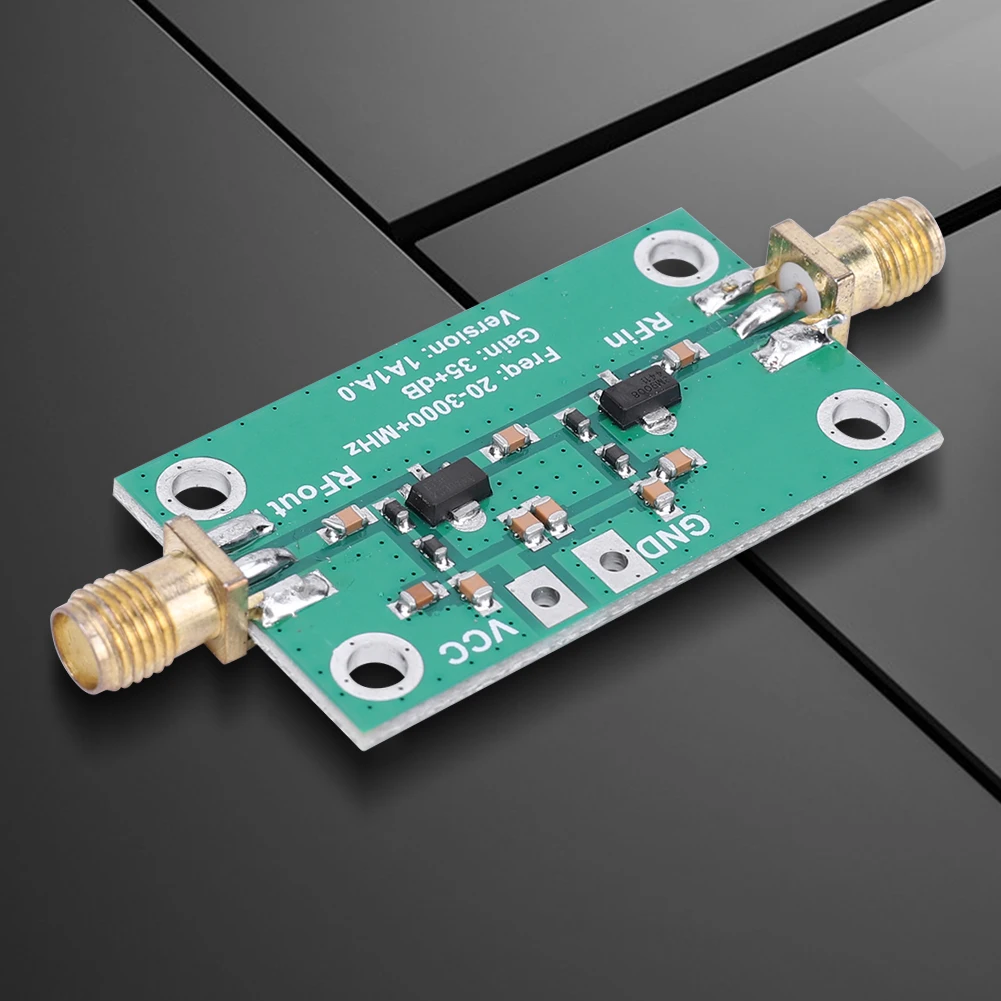 Low Noise RF Wideband Amplifier Board LNA 5-3500MHz 35dB Gain Broadband RF Signal Amplifier Gain Broadband Module DC 3.3-6V