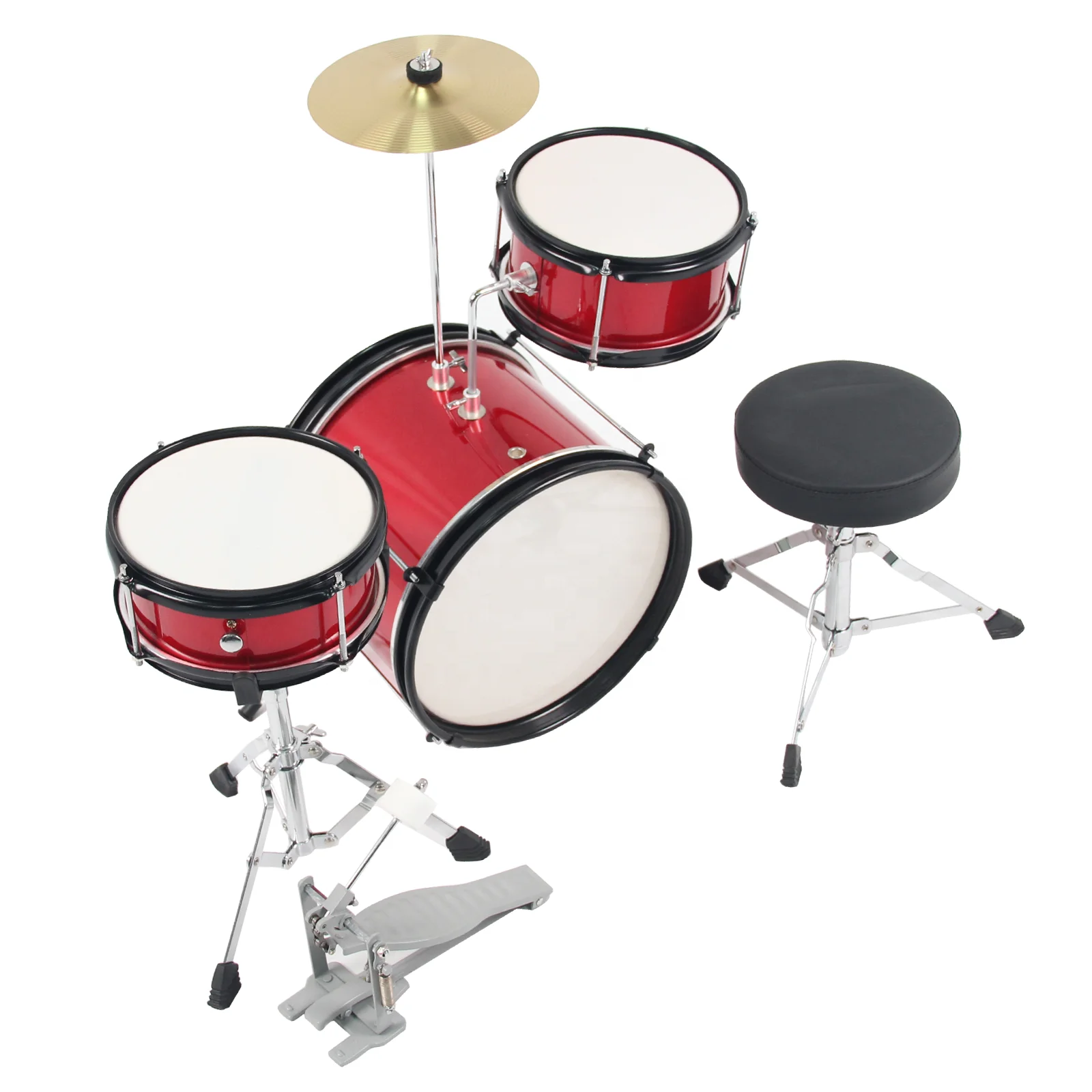 Cheap Price 3 Drums And 1 Cymbals Western Percussion Instruments Can Be Customizede Children's Drum Set