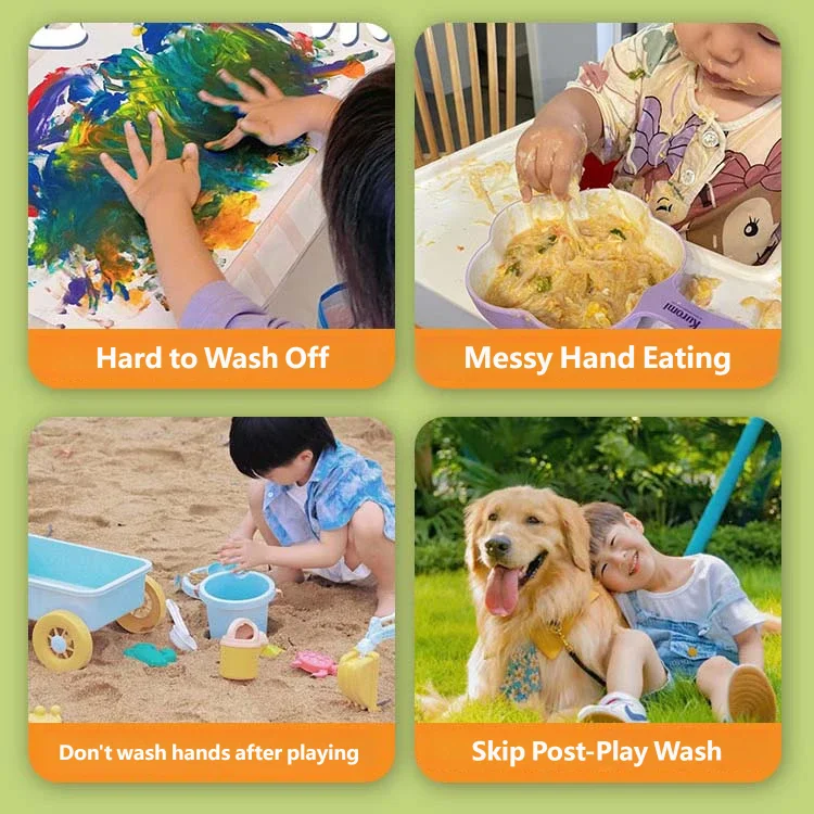 Disposable Kids PE Gloves Individual Pack Food Grade Safe Waterproof Oilproof Children Hand Gloves for Eating Snacks Barbecue