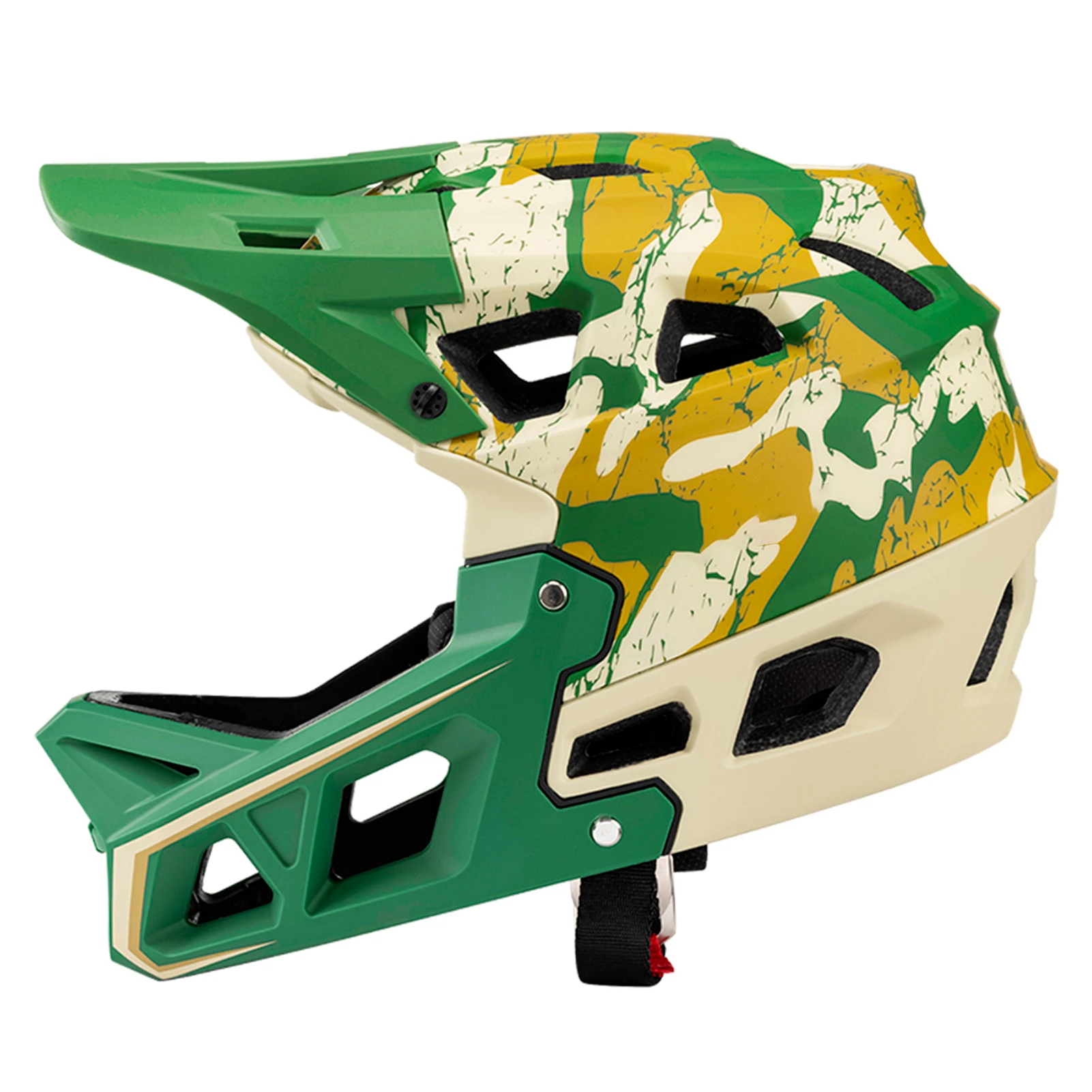Full Face Mountainbike Helm Volwassen Racing Downhill MTB Helm voor Mannen/Vrouwen Volwassen Mountainbike Helm met Vizier Meer dan 31 Vent
