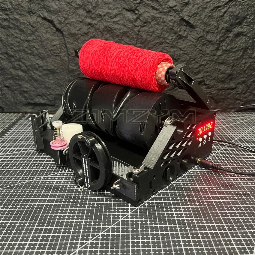 Mini Yarn Rewinder Capable Of Calculating Length And Weight With Automatic Pause Function For Length Detector