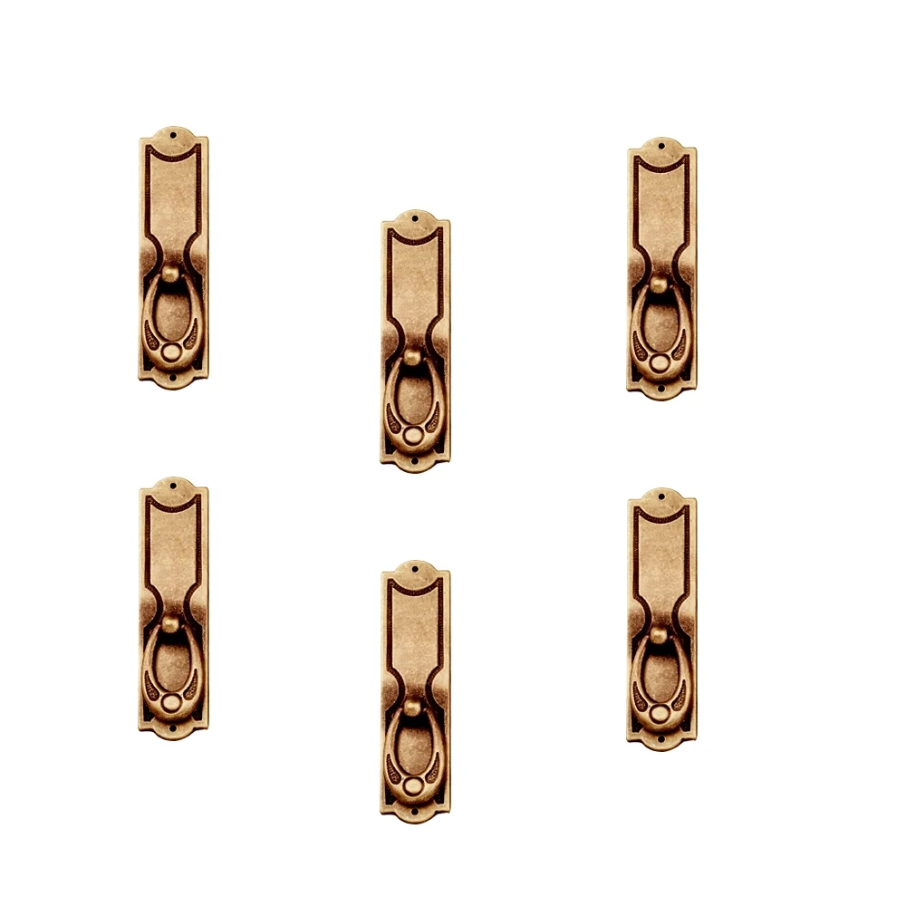 6 Un. TIRADOR Asa Mueble latón mate para cómoda Armario 107x29MM