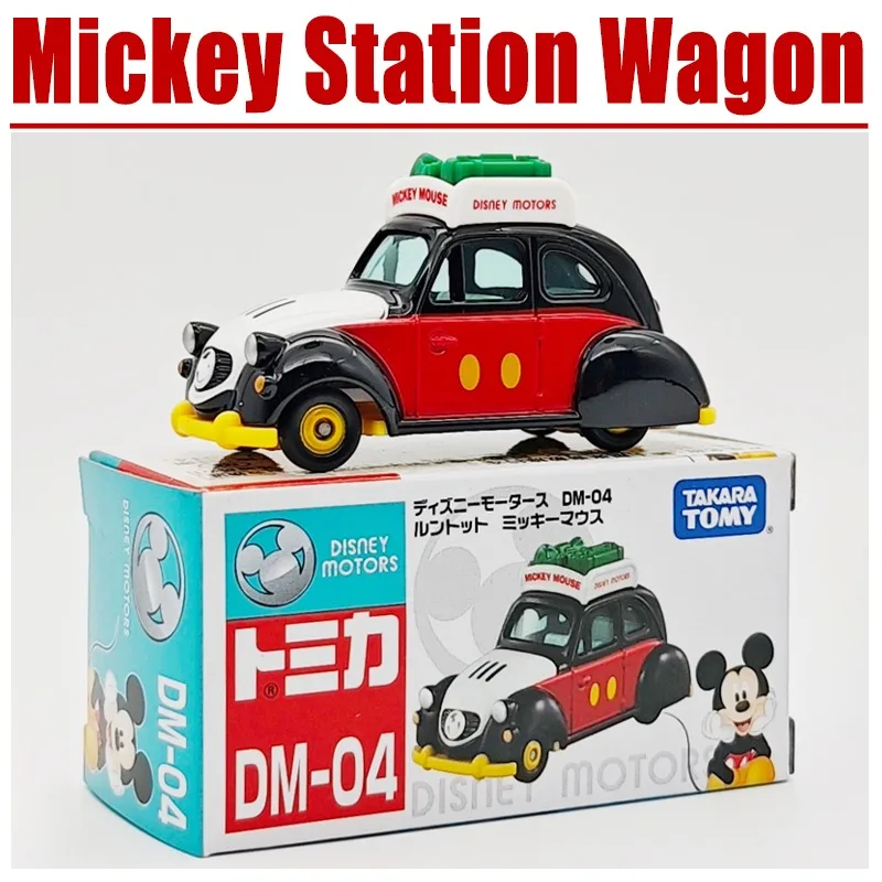 TAKARA TOMY Tomica DISNEY MOTORS DM-04 Mickey Station Wagon Legering Speelgoed Motorvoertuig Diecast Metaal Model Geschenken