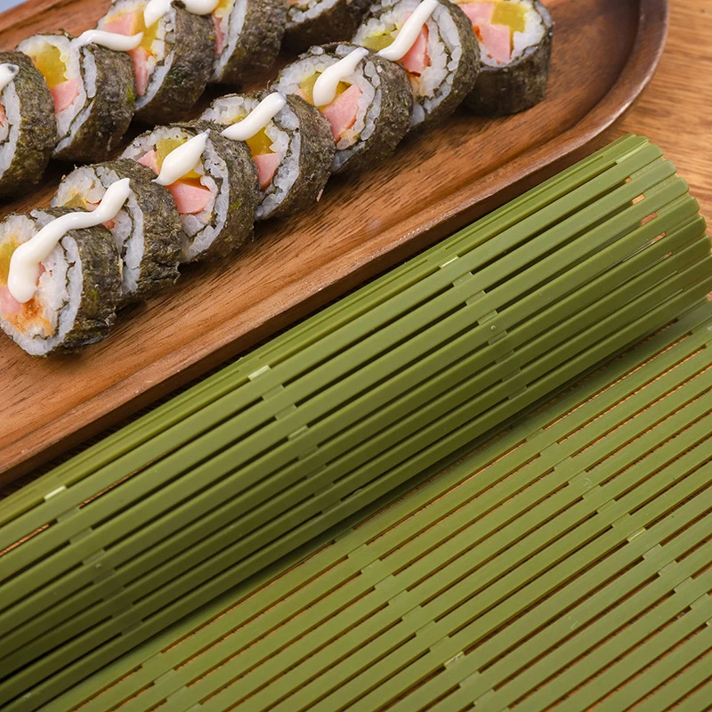 1 unidad de esteras de rodillo para Sushi de cocina, tapete de molde para Sushi reutilizable lavable, máquina rodante japonesa DIY, almohadilla para rollo de Sushi, herramienta para hacer mano de Sushi