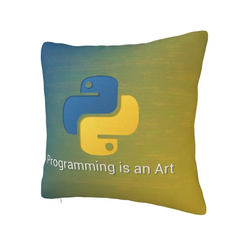 Programmer Computer Developer Python Luxury Throw Pillow Cover Home Decorative Programming Coder Sofa Cushion