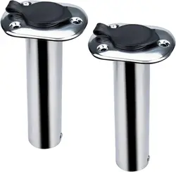 Stainless Steel Flush Mount Fishing Rod Holder, 90 Degree Rod Pod for Marine Boat, 2 Pcs