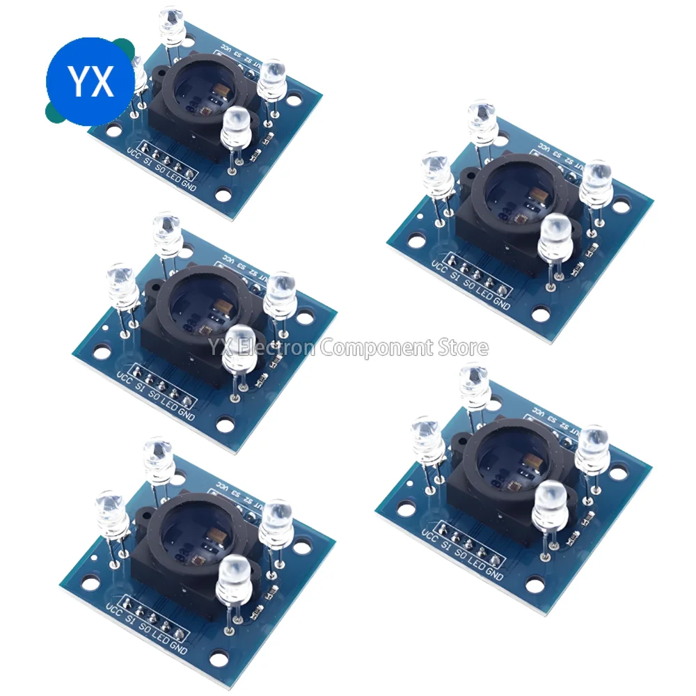 

5pcs GY-31 TCS3200 TCS230 Detector Module Color Identification Sensor DIY Module DC3-5V Environmental Color Detection