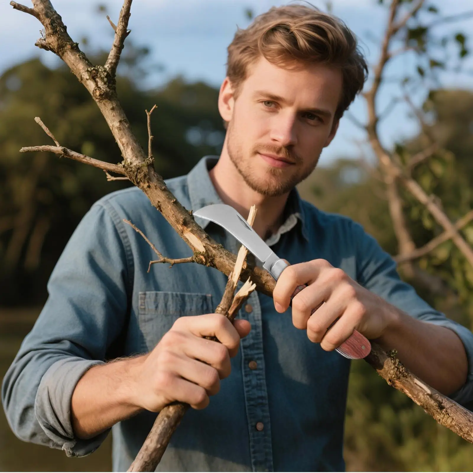 Tree Branch Cutter Steel Wood Folding Tree Trimmer Professional Gardening Scissors For Tree Floral Flower Lawn Agricultural