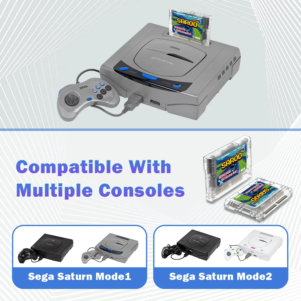 EPICJOY SEGA SATURN SAROO Optical Drive Emulator SDLoader FlashCart 1MB/4MB RAM 8MB Memory Card