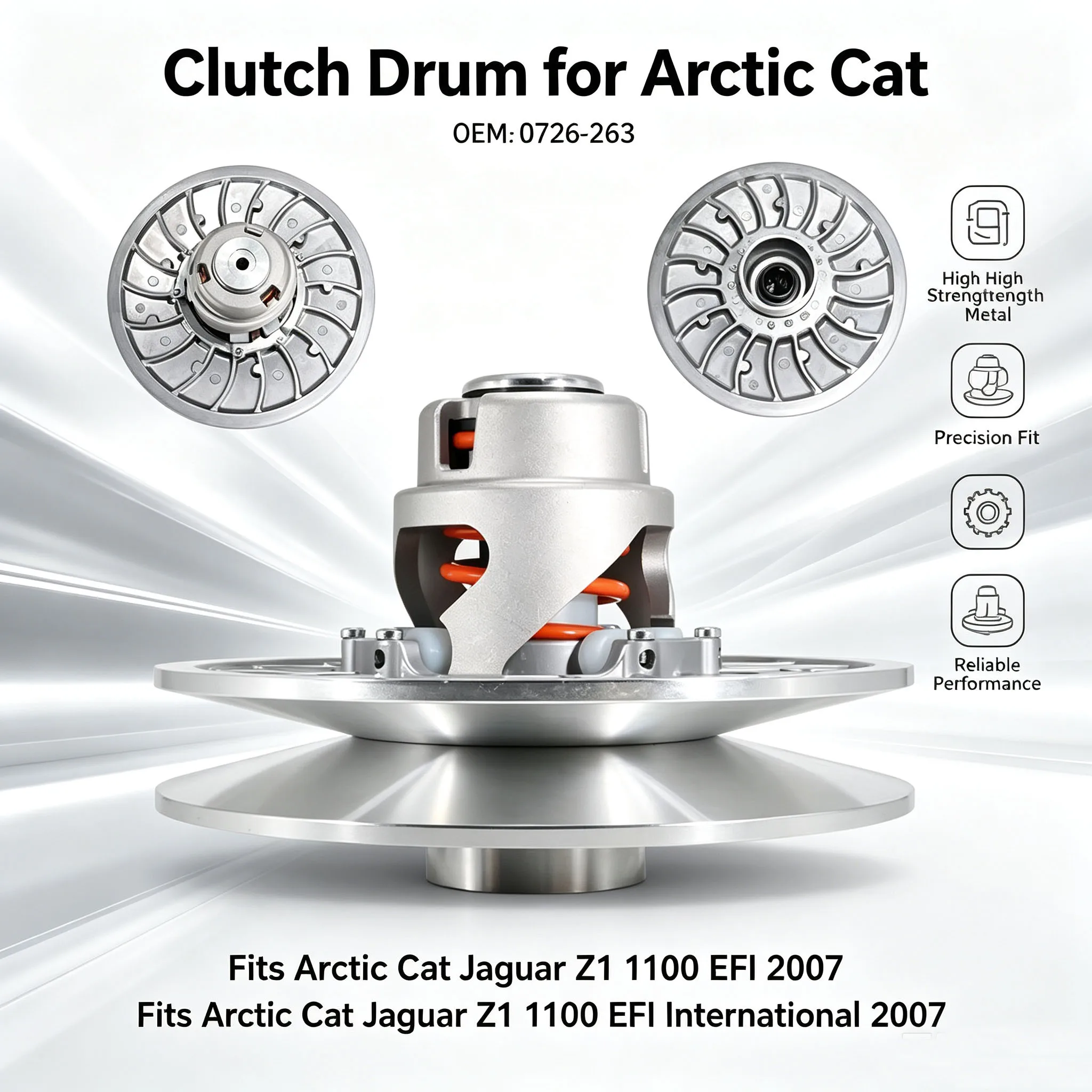 Snowmobile Rear Wheel Hub Assembly For Arctic Cat Jaguar Z1 1100 EFI Z1 1100 EFI International 2007 OEM:0726-263 Accessories