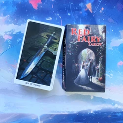 New! Red Fairy Divination Tarot Cards Deck, 78 Cards Telling Game for Beginners and Professionals, 12x7cm