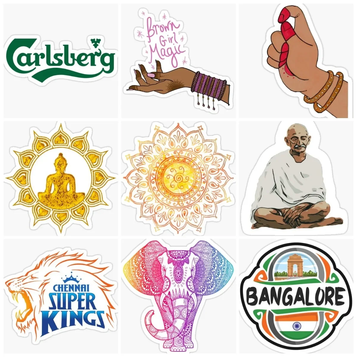 

Ganesh Indian Style Sticker Wall Rooms Truck Vinyl Motorcycle Decoration Window Bicycle Van Car Wall Glass Helmet Room Decal