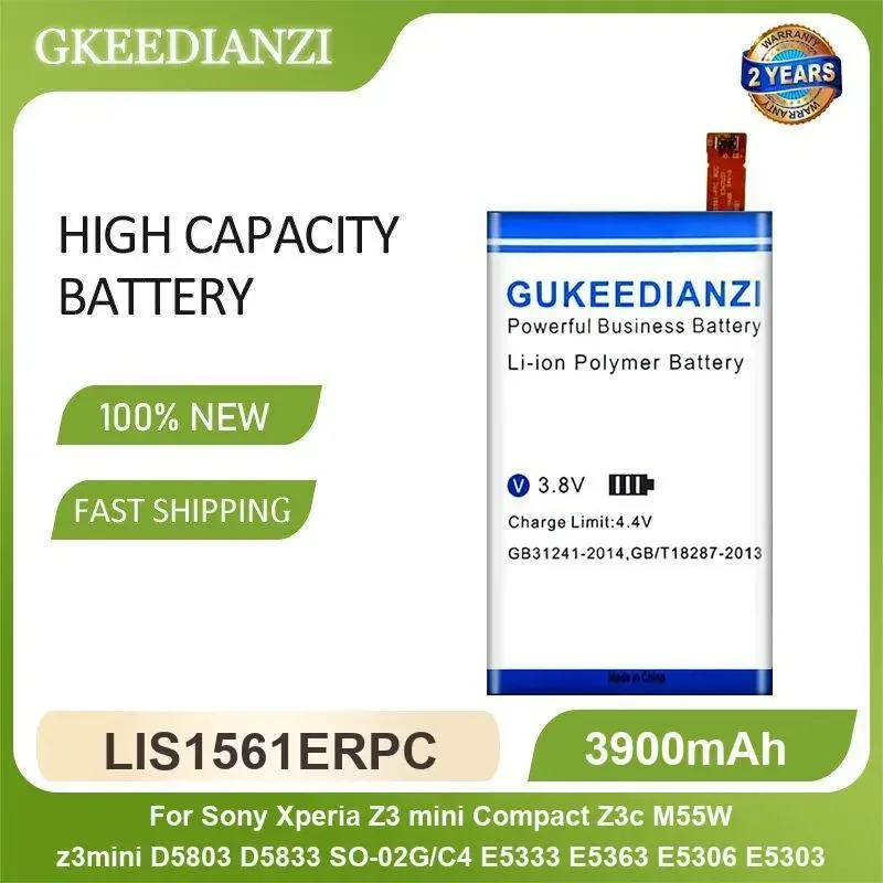E5333 E5363 E5306 E5303 LIS1561ERPC Mobile Phone Battery For Sony Xperia Z3 mini Compact Z3c M55W z3mini D5803 D5833 SO-02G/C4
