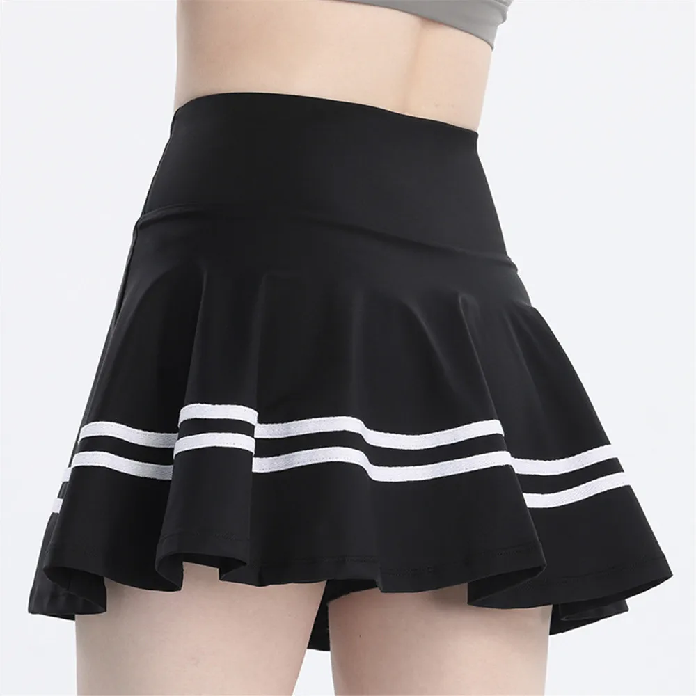 

Summer Fitness Sports Elastic Women Yoga Shorts Tennis Skorts With Pocket Mini Pleated Skirts High Waist Badminton Golf Shorts