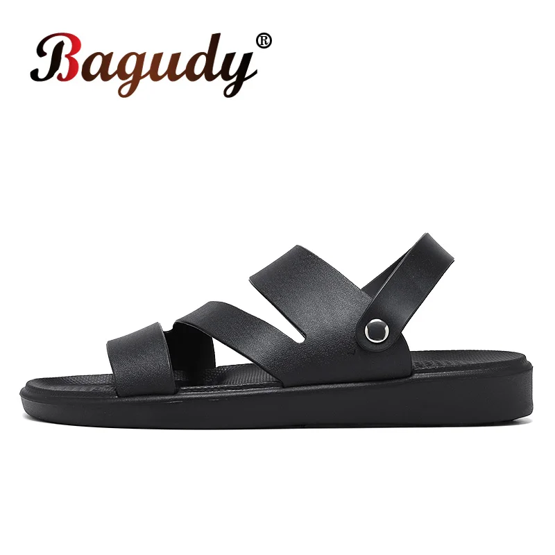 

Летние мужские сандалии; Дышащая мужская прогулочная обувь из пластика; Повседневная Уличная Вулканизированная обувь; Удобные шлепанцы; Четырехсезонная модель