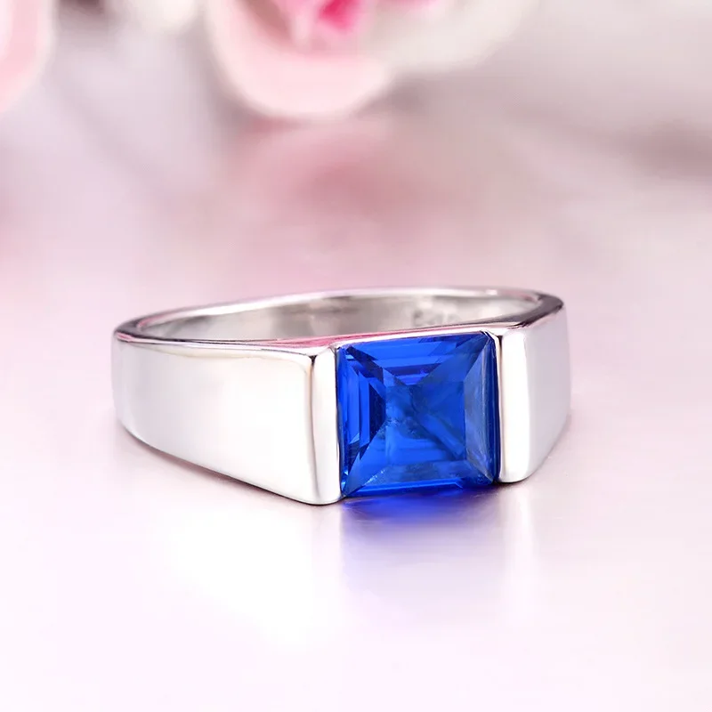 Popular Sterling Silver Color Ring Model With Clear AAA Grade CZ Hot Sale Lead & Nickel Free Ring For Men Classical Finger Ring