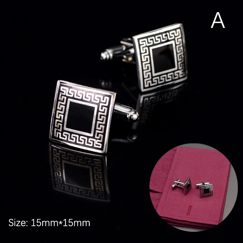 Black Retro Cuff Links Mens, Cufflinks For Men, French Shirts Cufflinks