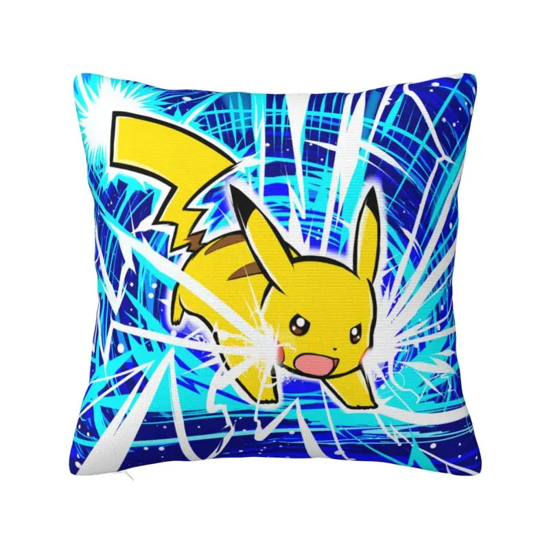 

Pokemons Pikachus Throw Pillow Covers Home Decorative Modern Cushions Cover For Sofa Chair Square Polyester Pillowcase