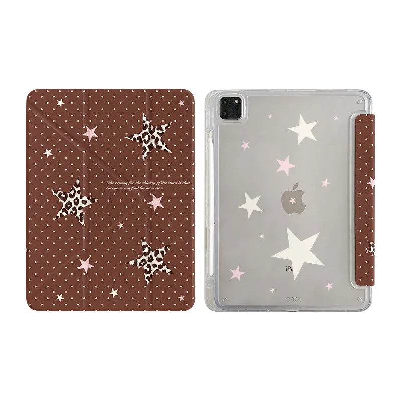 

Polka Dots Leopard Star For iPad Pro 11 M2 M3 M4 M5 A16 2025 Air 5 6 7 12.9/13/9.7/10.2/10.5/9.7in 5th 6th 7/8/9 10th 11th Cover