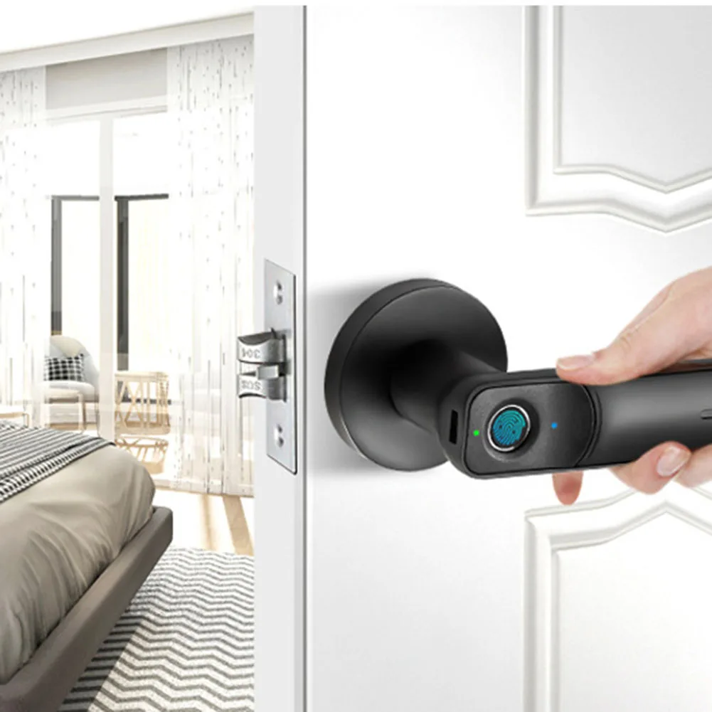 Indoor Fingerprint Door Lock Digital Electronic Lock With Password Key IC Card For Smartlife APP Unlock