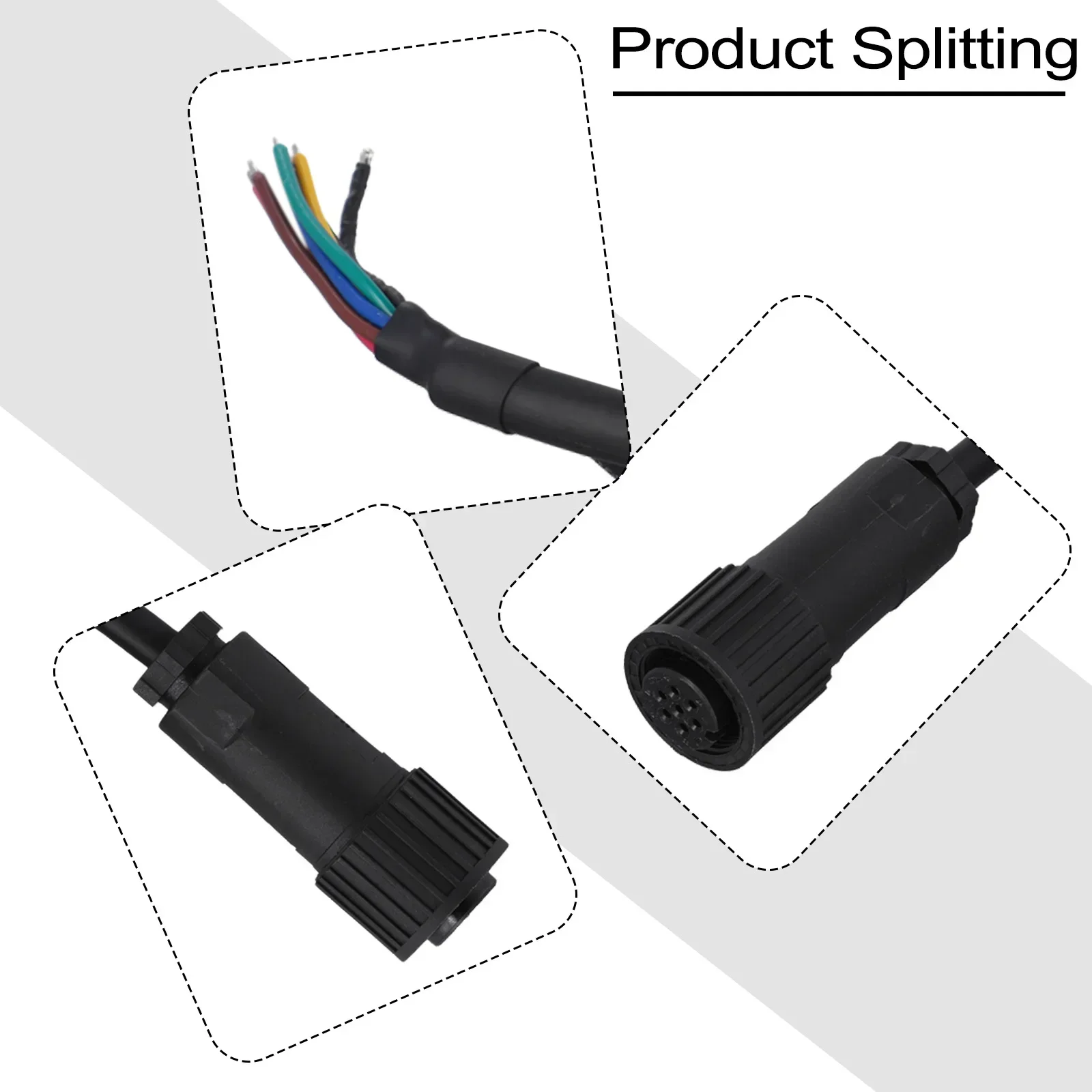 7 PIN Proportional Valve Connector Compatible with For for REXROTH For for MOOG and Waterproof IP67 1m Cable Length