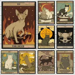 Diamond Painting Tarot Cat Lovers 5d Diy Full Drill Cross Stitch Kit Art Mosaic Embroidery Cartoon Picture Rhinestone Home Decor