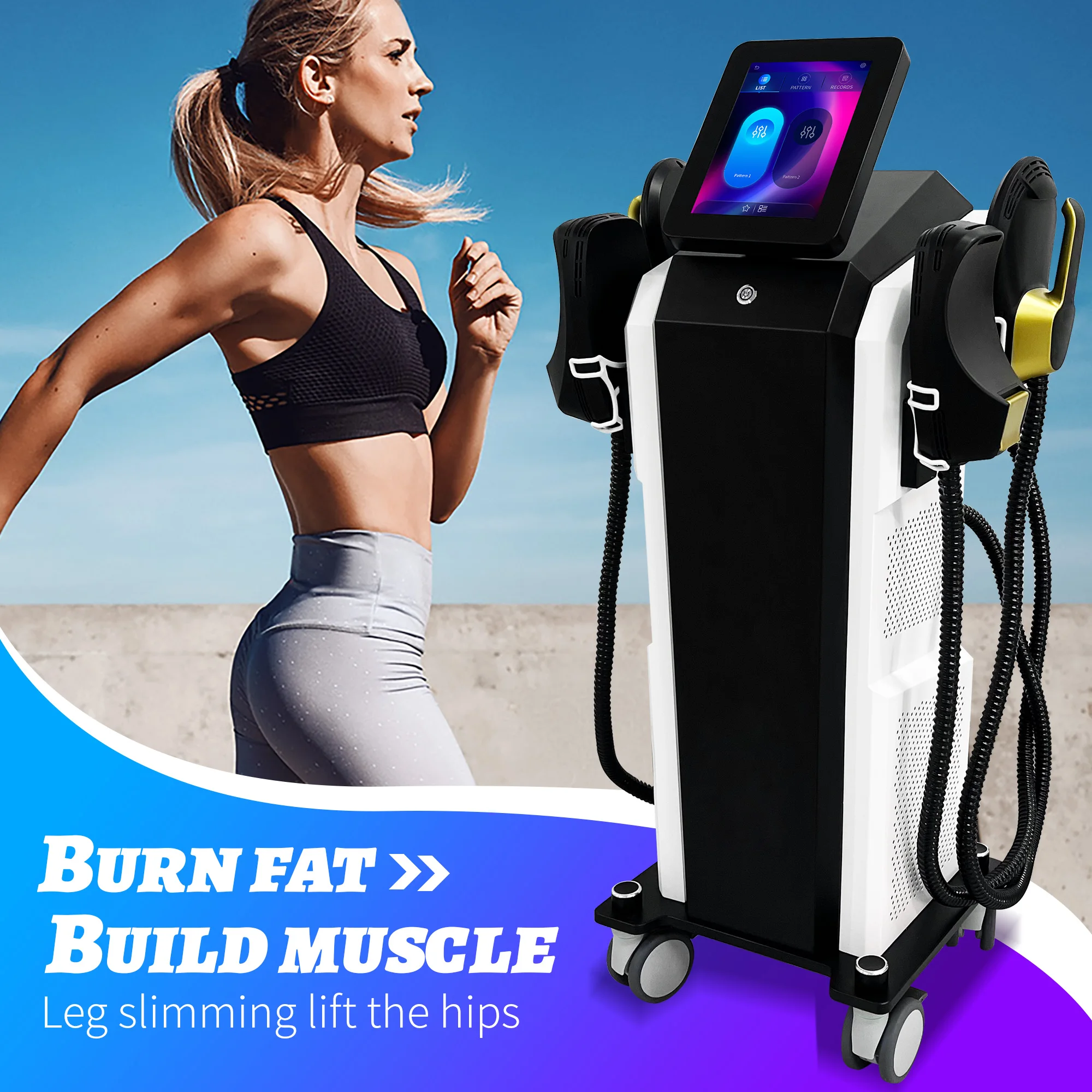 Professional Upgrade 6500w EMSzero RF Machine 2025 EMS Body Slim Muscle Stimulation Pro Ultra Sculpt ing with 4 Handle