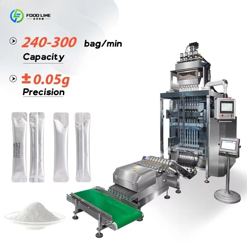 Full Automatic Multi lane Energy Powder Stick Packing Machine 8 lane Vitamin Drink Powder Packing Machine