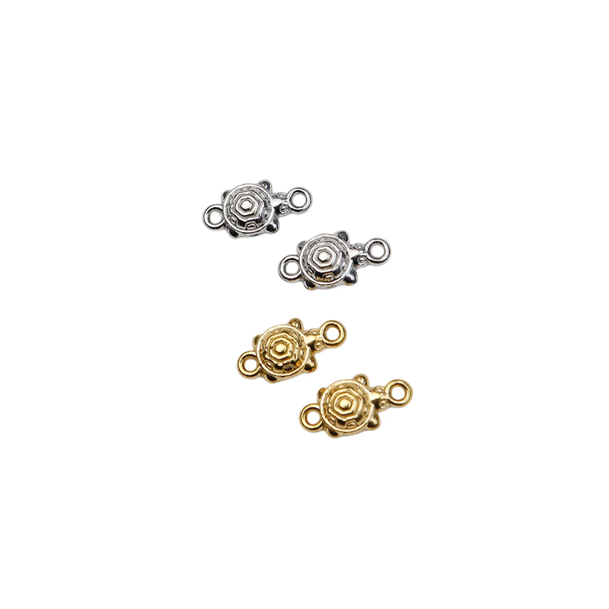 10pcs Stainless Steel Heart Fashion Jewelry Bracelets Connector Componets Charms Accessory DIY Vacuum Plated WaterProof