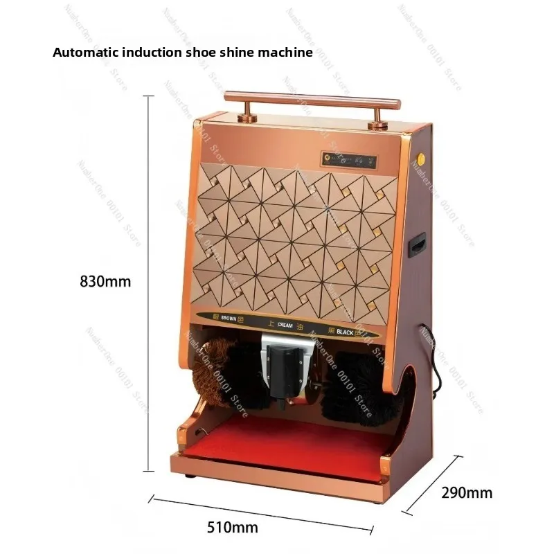 Automatic Induction Shoe Polisher for Hotel Lobby, Electric Shoe Brush Cleaner Machine, Household Shoe Shining Device