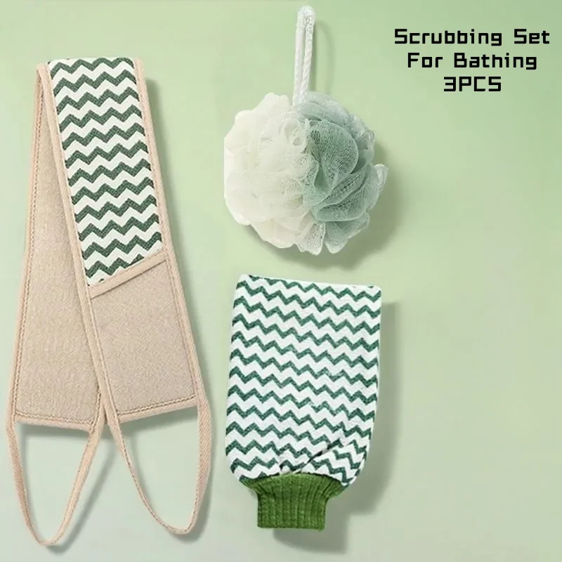 

Bath Towel Household Bath Scrubbing Back Scrubbing Men and Women's Back Special Shower Strip Towel 3PCS
