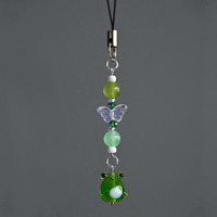 Handmade Beaded Frog Pendant Keychain Aesthetic