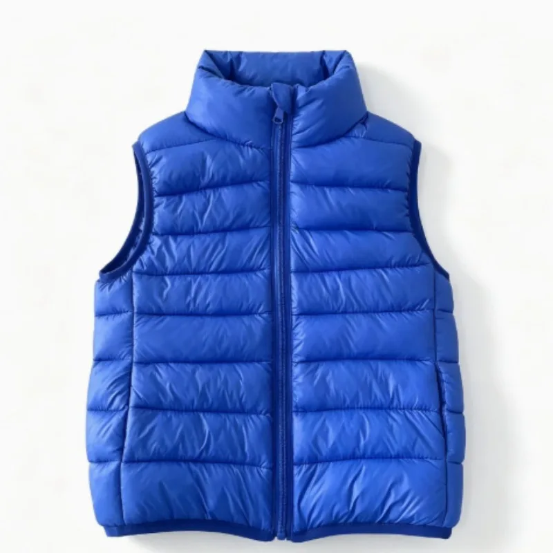0-10℃ 2-14 Years Children Ultra Light 90% White Duck Down Vests Fall Baby Girls Liner Thin Warm Waistcoats for Boys Kids&nbsp