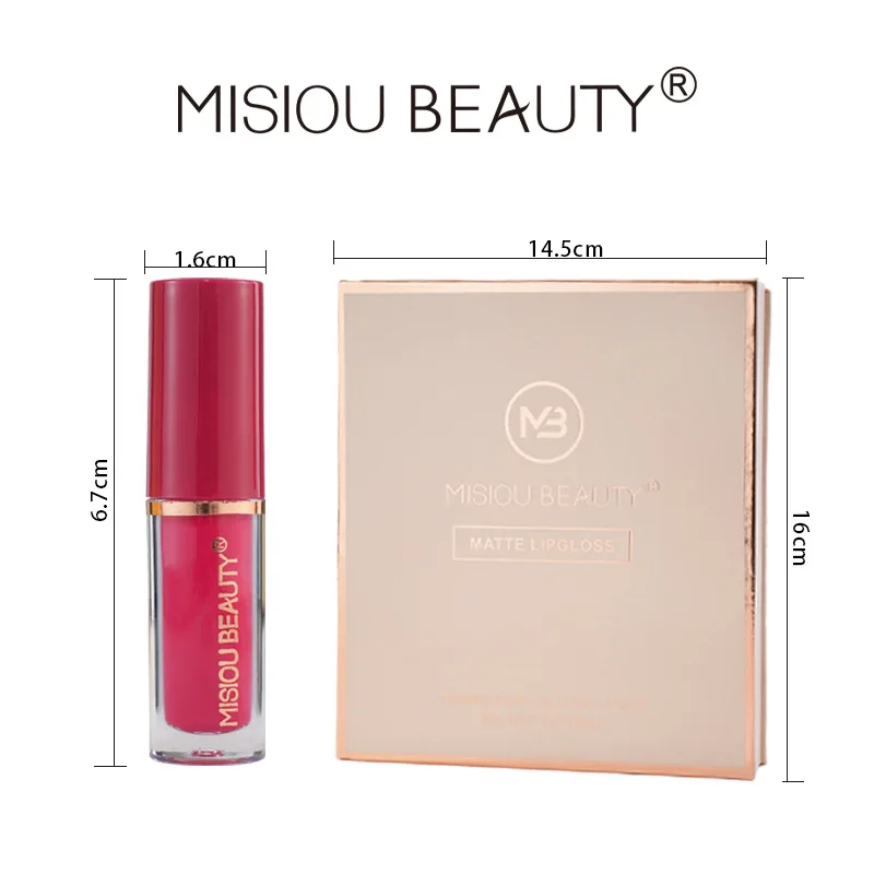 12-Color Lip Gloss Lipstick Set Liquid Matte Pearl Women's Makeup Long-Lasting Waterproof Non-Stick Cup Non-Fade