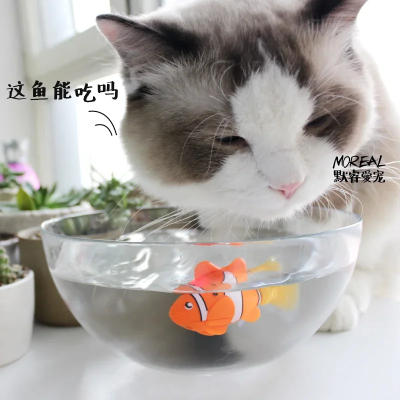 Vibrating Cat Toy Battery-Powered Fish, Cat Play Toy Cat Fish Clownfish Angelfish Many Colors Available Snake Hierba gatera Cats