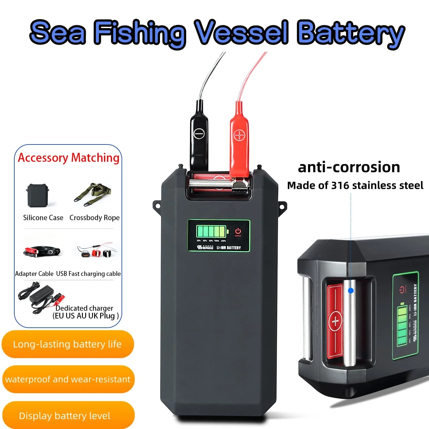 

14.8V 15000mAh 20000mAh Electric Reel Battery 15Ah 20Ah LCD Display Sea Fishing Electric Reel Battery for Daiwa Shimano Ecooda