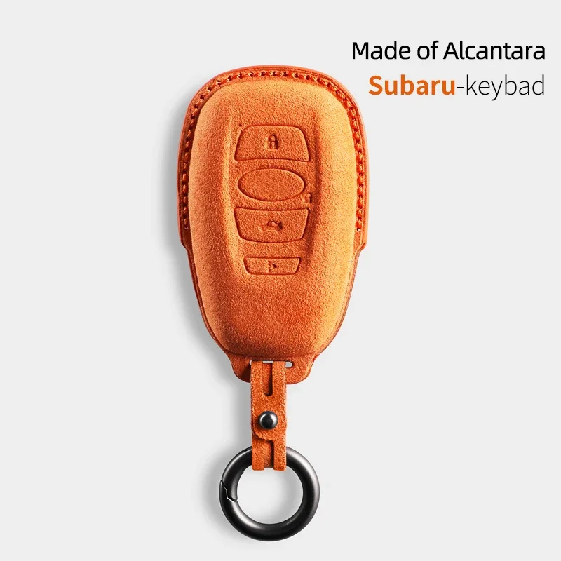 Car Key Case Cover Shell For Subaru BRZ Legacy SIT Forester Crosstrek   Remote Suede Keychain Protector Accessories 2020 2021 - view 2
