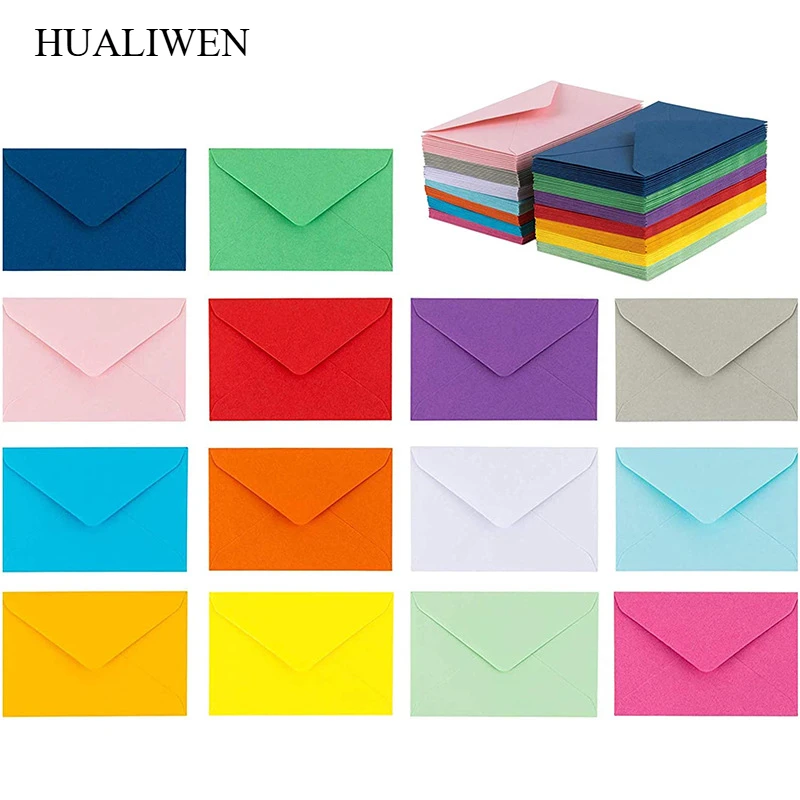 20 unids/pack 115mm * 82mm sobres pequeños de colores, correo de tarjetas, negocios, boda