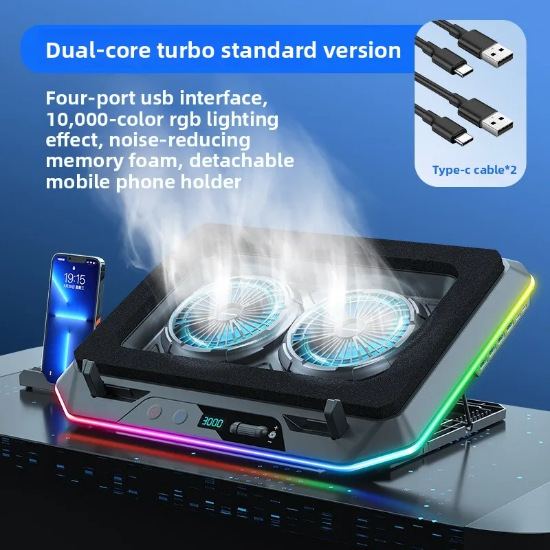 Laptop Cooling Pad with Quiet Fan for Gaming Notebooks