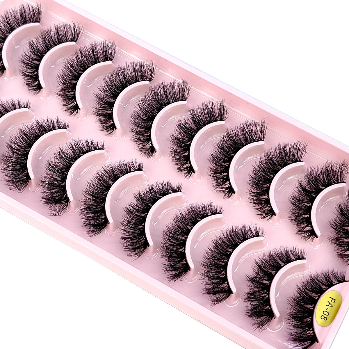 Soft Fluffy 3D Mink Cílios Postiços, Volume Handmade Grosso, Falso Cílios, Natural Falso Lash, Maquiagem, Novo, 10 Pares