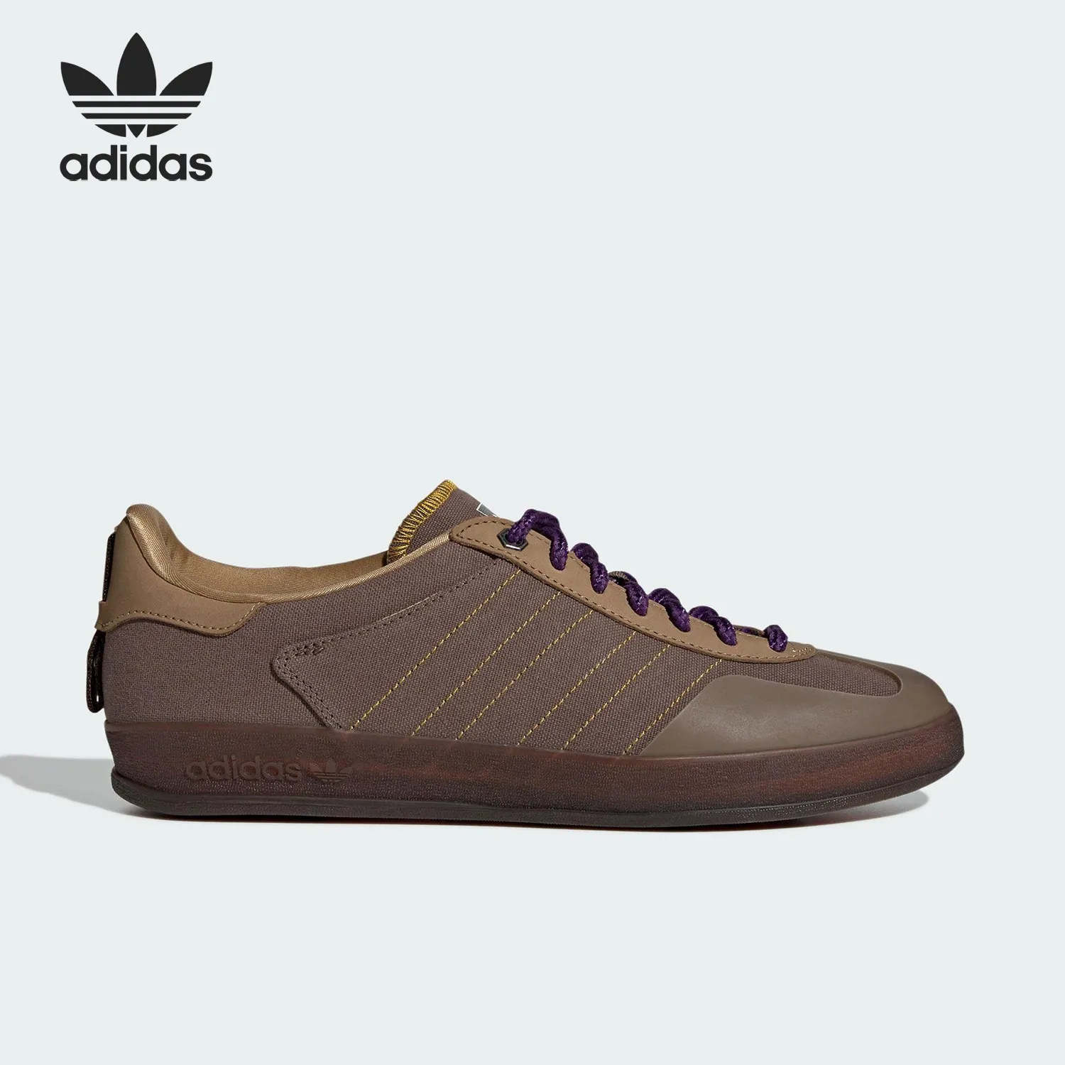 Adidas JQ8725 Lace Up Canvas Leather Sneakers Flat Sole Non Slip Retro Daily Casual Walking Shoes