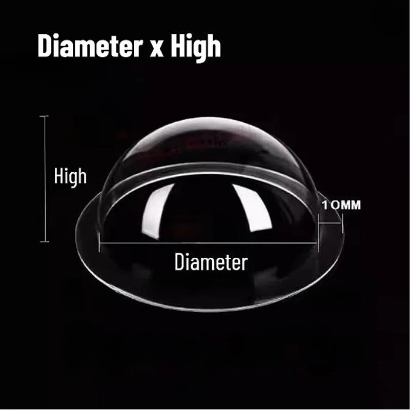 1PCS Transparent Hemisphere Acrylic with All-round Brim DIY Acrylic Clear Dome Cover 100x50mm 200x100mm 280x140mm