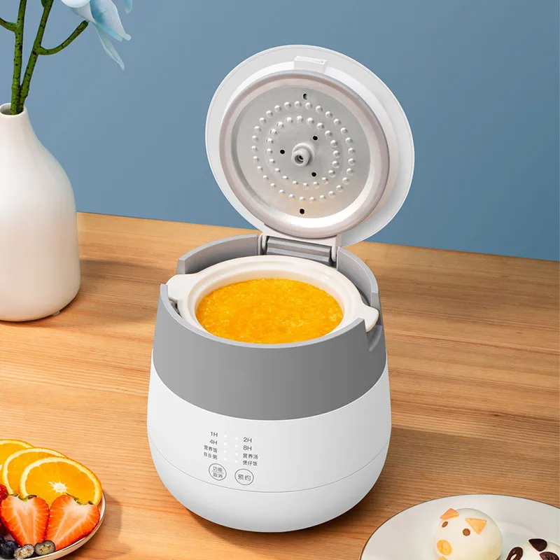 1L Rice Cooker Ceramic Liner for Cooking Rice Porridge and Soup Multi-function Rice Cooker Household Smart Mini Rice Cooker