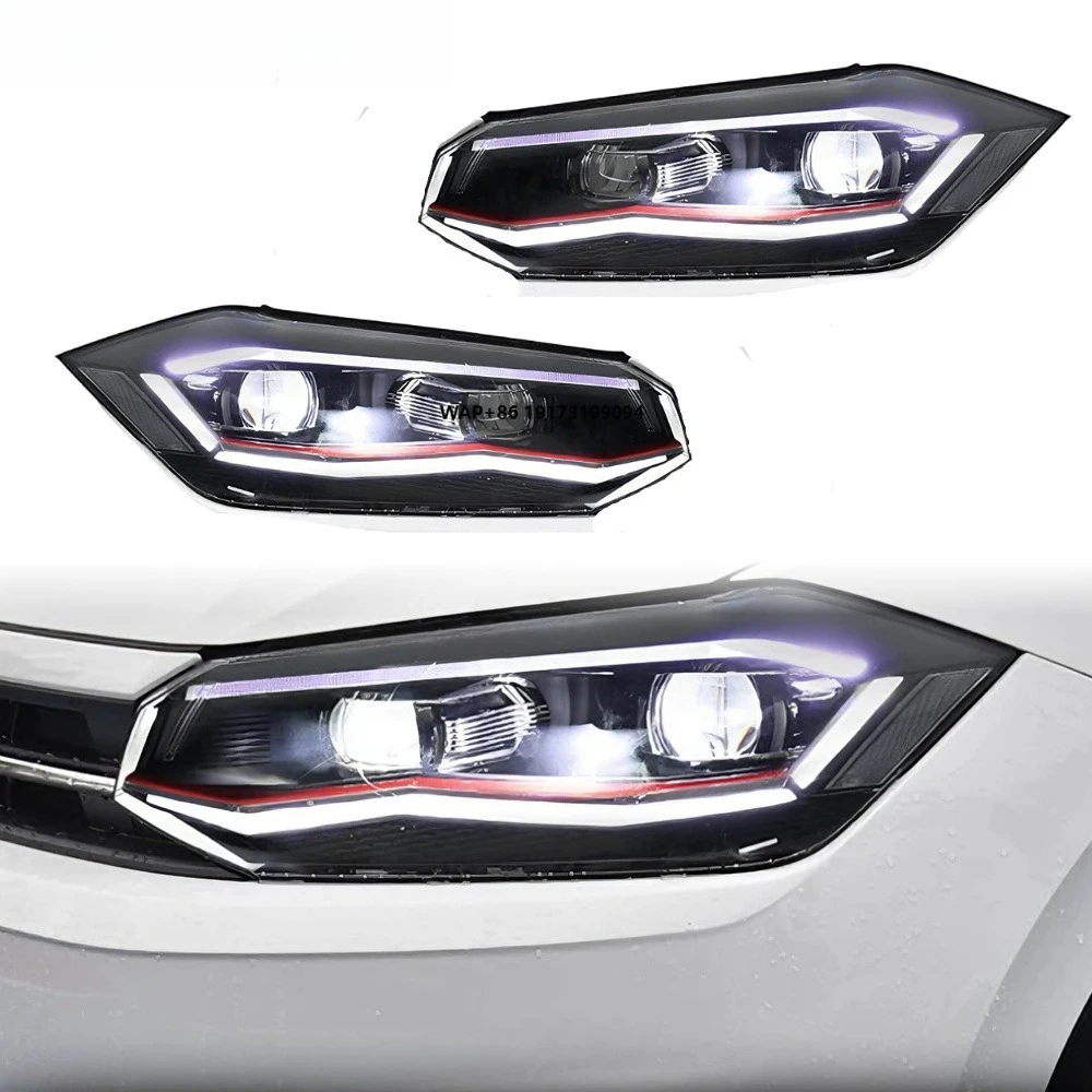 

Polo Headlight 2019-2024 LED Lens Upgrade Front Lamp Car Accessories Hot Selling Plug and Play DRL for