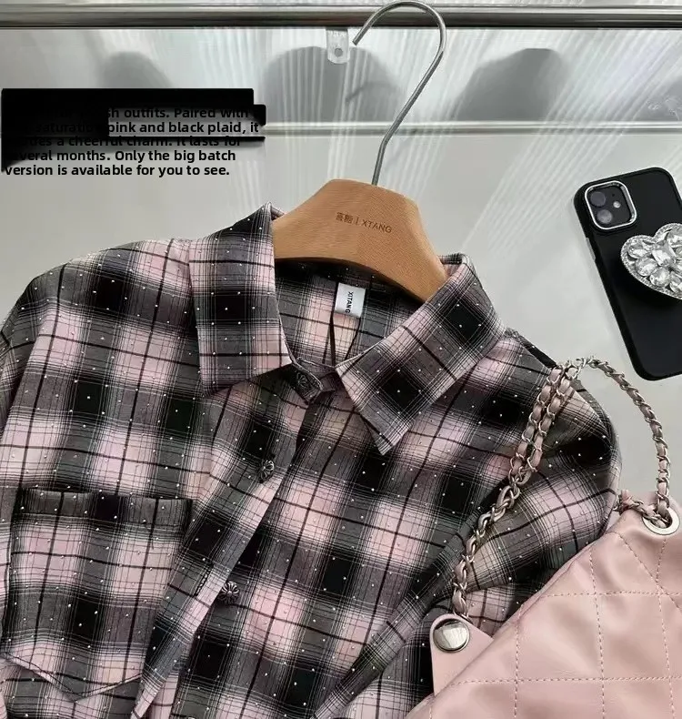 العصرية الماس المزخرف صف واحد زرر irt الكورية Sle تخفيف منقوشة طويلة Sve فضفاضة تناسب البوليستر