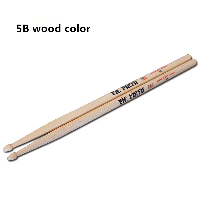 المهنية Vic Firth أفخاذ 5A 5B 7A 2B هيكوري عصي طبلة لآلة موسيقية متينة لموسيقى الجاز روك