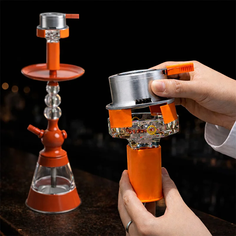 Hookah Pot Chicha Nargile Shisha Bowl Set Aluminum Alloy Coal Bowl Hookah Thermal Management System Kit Smoking Tool Accessories