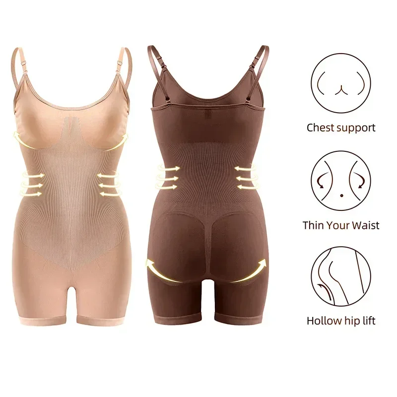 Bodysuit Shapewear Seamless One-Piece Body Shaper Women's Belly Tuck Hip Lifter Sculpting Shapewear Underwear Stretch Slim