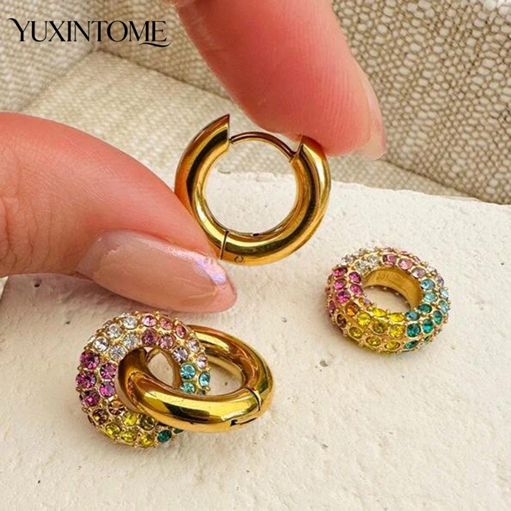 

2025 хит продаж, стерлинговое серебро 925 пробы, иглы для ушей, высококачественные круглые серьги, красочные изысканные циркониевые женские ювелирные изделия, подарок на вечеринку